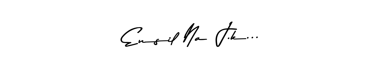 You can use this online signature creator to create a handwritten signature for the name Ensil Na  J.k.... This is the best online autograph maker. Ensil Na  J.k... signature style 9 images and pictures png