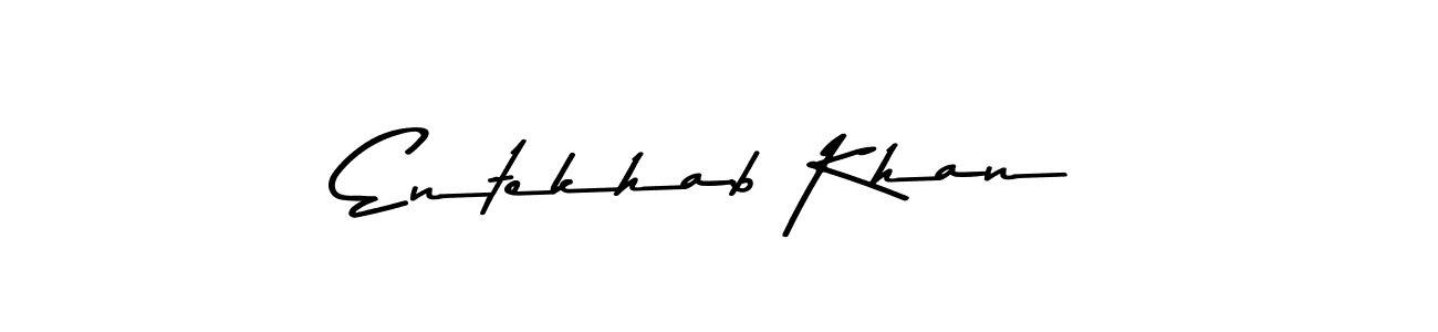 Design your own signature with our free online signature maker. With this signature software, you can create a handwritten (Asem Kandis PERSONAL USE) signature for name Entekhab Khan. Entekhab Khan signature style 9 images and pictures png
