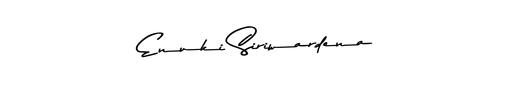 Design your own signature with our free online signature maker. With this signature software, you can create a handwritten (Asem Kandis PERSONAL USE) signature for name Enuki Siriwardena. Enuki Siriwardena signature style 9 images and pictures png