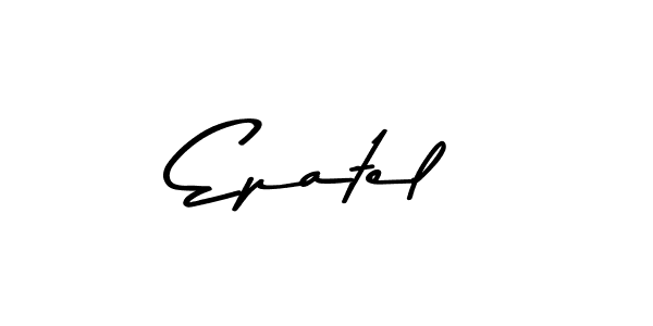 Create a beautiful signature design for name Epatel. With this signature (Asem Kandis PERSONAL USE) fonts, you can make a handwritten signature for free. Epatel signature style 9 images and pictures png