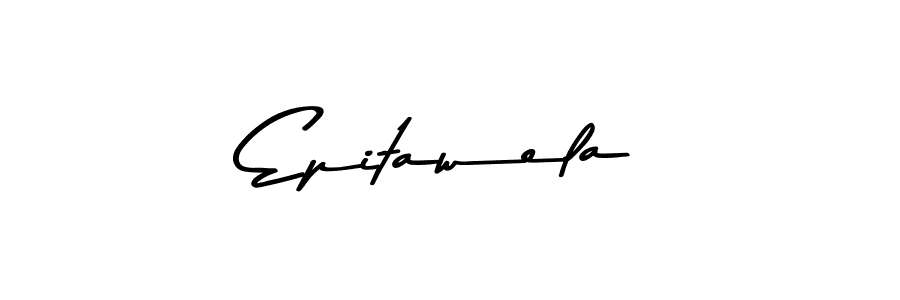 How to make Epitawela name signature. Use Asem Kandis PERSONAL USE style for creating short signs online. This is the latest handwritten sign. Epitawela signature style 9 images and pictures png