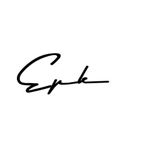 Make a beautiful signature design for name Epk. With this signature (Asem Kandis PERSONAL USE) style, you can create a handwritten signature for free. Epk signature style 9 images and pictures png