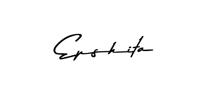 Create a beautiful signature design for name Epshita. With this signature (Asem Kandis PERSONAL USE) fonts, you can make a handwritten signature for free. Epshita signature style 9 images and pictures png