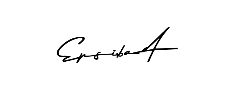 Design your own signature with our free online signature maker. With this signature software, you can create a handwritten (Asem Kandis PERSONAL USE) signature for name Epsiba A. Epsiba A signature style 9 images and pictures png