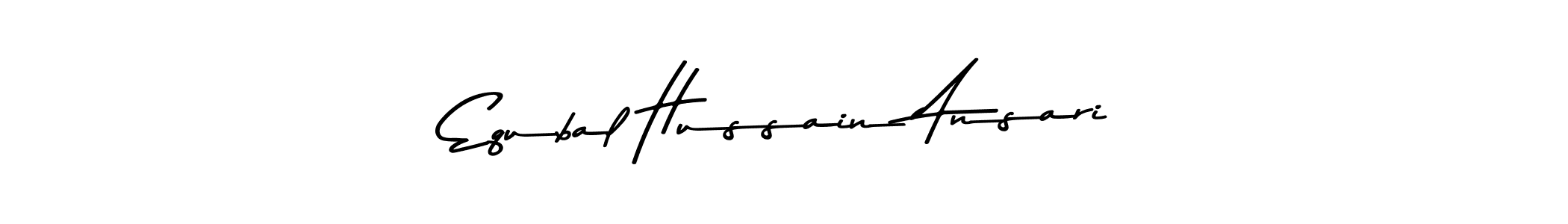 Also You can easily find your signature by using the search form. We will create Equbal Hussain Ansari name handwritten signature images for you free of cost using Asem Kandis PERSONAL USE sign style. Equbal Hussain Ansari signature style 9 images and pictures png