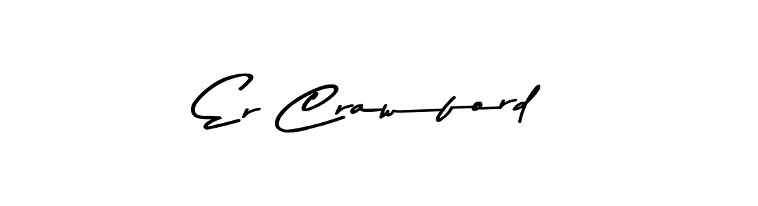 How to make Er Crawford name signature. Use Asem Kandis PERSONAL USE style for creating short signs online. This is the latest handwritten sign. Er Crawford signature style 9 images and pictures png