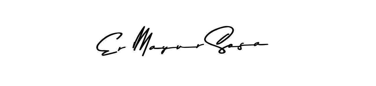 The best way (Asem Kandis PERSONAL USE) to make a short signature is to pick only two or three words in your name. The name Er Mayur Sosa include a total of six letters. For converting this name. Er Mayur Sosa signature style 9 images and pictures png