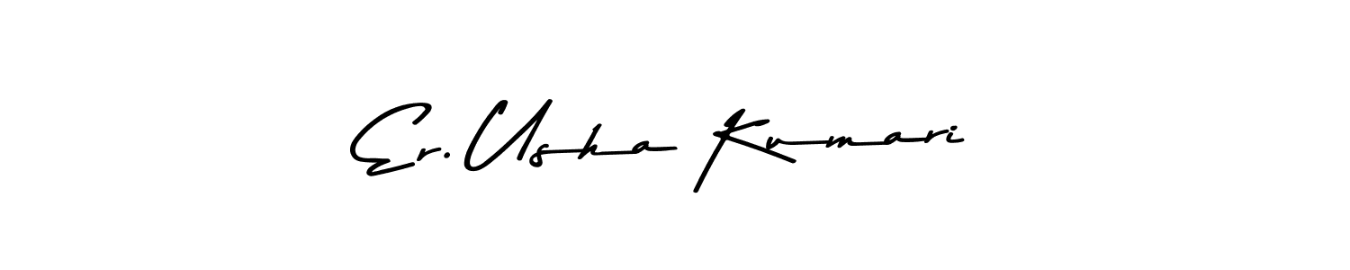 You should practise on your own different ways (Asem Kandis PERSONAL USE) to write your name (Er. Usha Kumari) in signature. don't let someone else do it for you. Er. Usha Kumari signature style 9 images and pictures png