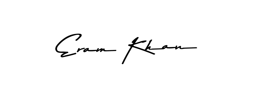 Create a beautiful signature design for name Eram Khan. With this signature (Asem Kandis PERSONAL USE) fonts, you can make a handwritten signature for free. Eram Khan signature style 9 images and pictures png