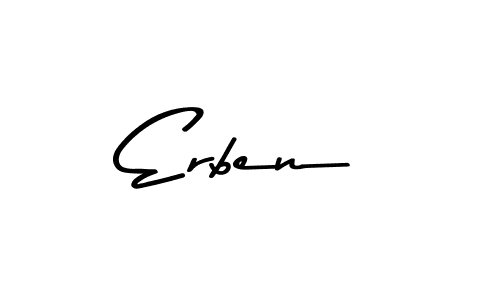 Create a beautiful signature design for name Erben. With this signature (Asem Kandis PERSONAL USE) fonts, you can make a handwritten signature for free. Erben signature style 9 images and pictures png