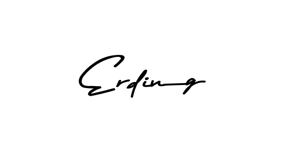 Create a beautiful signature design for name Erding. With this signature (Asem Kandis PERSONAL USE) fonts, you can make a handwritten signature for free. Erding signature style 9 images and pictures png