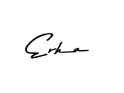 Make a beautiful signature design for name Erha. Use this online signature maker to create a handwritten signature for free. Erha signature style 9 images and pictures png