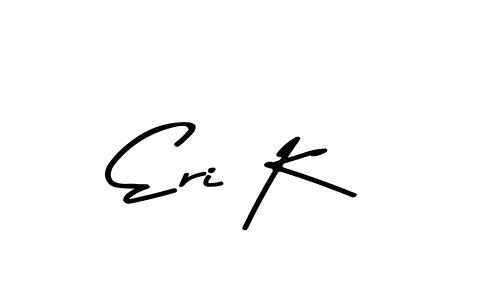 How to make Eri K name signature. Use Asem Kandis PERSONAL USE style for creating short signs online. This is the latest handwritten sign. Eri K signature style 9 images and pictures png