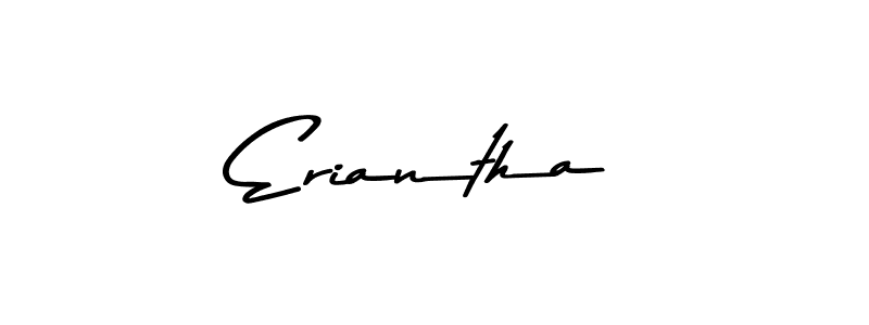 How to make Eriantha name signature. Use Asem Kandis PERSONAL USE style for creating short signs online. This is the latest handwritten sign. Eriantha signature style 9 images and pictures png