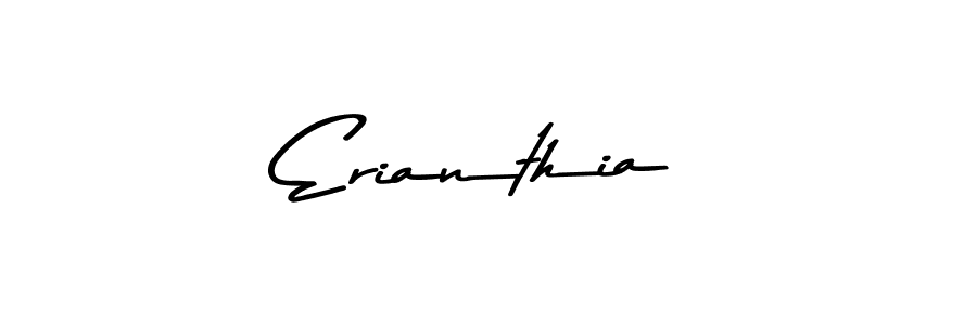 Make a beautiful signature design for name Erianthia. With this signature (Asem Kandis PERSONAL USE) style, you can create a handwritten signature for free. Erianthia signature style 9 images and pictures png