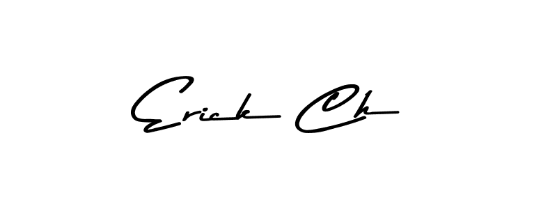 Create a beautiful signature design for name Erick Ch. With this signature (Asem Kandis PERSONAL USE) fonts, you can make a handwritten signature for free. Erick Ch signature style 9 images and pictures png