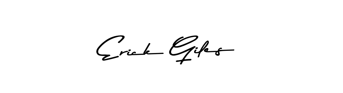 Create a beautiful signature design for name Erick Giles. With this signature (Asem Kandis PERSONAL USE) fonts, you can make a handwritten signature for free. Erick Giles signature style 9 images and pictures png