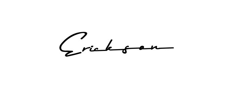 Make a beautiful signature design for name Erickson. With this signature (Asem Kandis PERSONAL USE) style, you can create a handwritten signature for free. Erickson signature style 9 images and pictures png