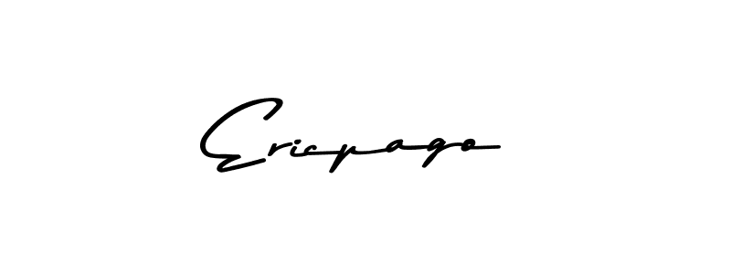 You should practise on your own different ways (Asem Kandis PERSONAL USE) to write your name (Ericpago) in signature. don't let someone else do it for you. Ericpago signature style 9 images and pictures png