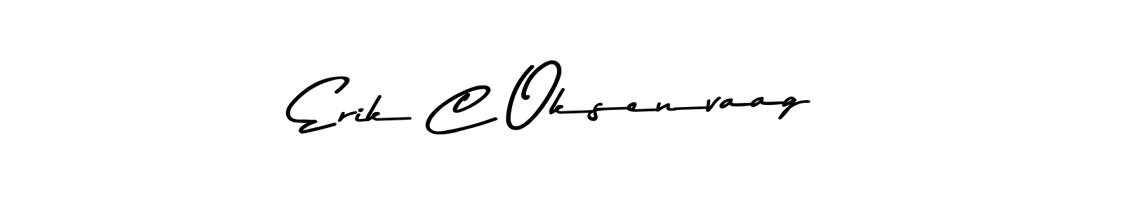 This is the best signature style for the Erik C Oksenvaag name. Also you like these signature font (Asem Kandis PERSONAL USE). Mix name signature. Erik C Oksenvaag signature style 9 images and pictures png