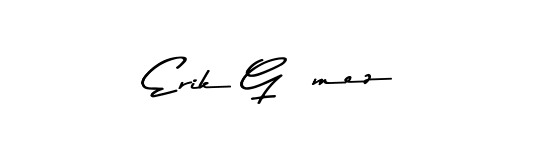 Asem Kandis PERSONAL USE is a professional signature style that is perfect for those who want to add a touch of class to their signature. It is also a great choice for those who want to make their signature more unique. Get Erik Gómez name to fancy signature for free. Erik Gómez signature style 9 images and pictures png