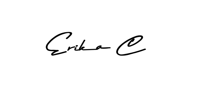 Erika C stylish signature style. Best Handwritten Sign (Asem Kandis PERSONAL USE) for my name. Handwritten Signature Collection Ideas for my name Erika C. Erika C signature style 9 images and pictures png