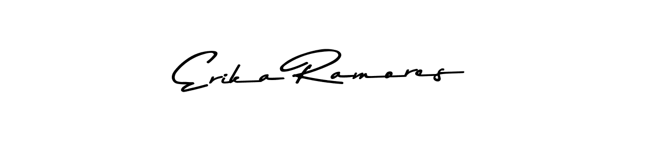 How to make Erika Ramores name signature. Use Asem Kandis PERSONAL USE style for creating short signs online. This is the latest handwritten sign. Erika Ramores signature style 9 images and pictures png