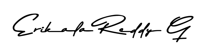 Achieve flawless digital penmanship with Erikala Reddy G name in Asem Kandis PERSONAL USE font. The perfect tool for creating online signatures. Erikala Reddy G signature style 9 images and pictures png