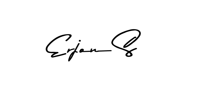 Make a beautiful signature design for name Erjon S. Use this online signature maker to create a handwritten signature for free. Erjon S signature style 9 images and pictures png