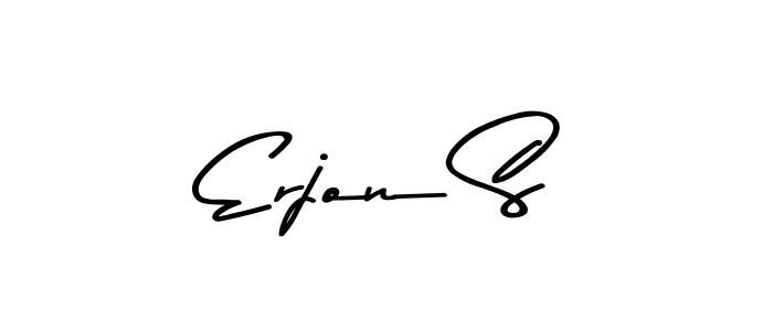 Also You can easily find your signature by using the search form. We will create Erjon S name handwritten signature images for you free of cost using Asem Kandis PERSONAL USE sign style. Erjon S signature style 9 images and pictures png