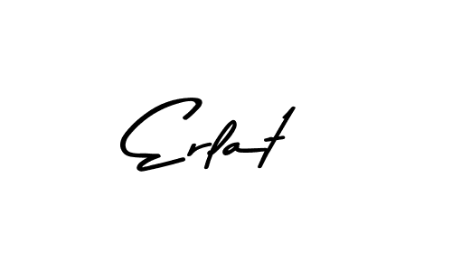 Use a signature maker to create a handwritten signature online. With this signature software, you can design (Asem Kandis PERSONAL USE) your own signature for name Erlat. Erlat signature style 9 images and pictures png