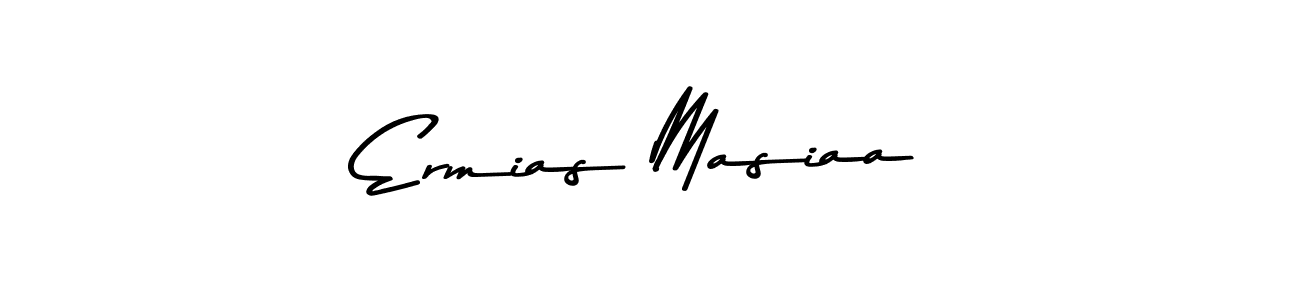 Similarly Asem Kandis PERSONAL USE is the best handwritten signature design. Signature creator online .You can use it as an online autograph creator for name Ermias Masiaa. Ermias Masiaa signature style 9 images and pictures png