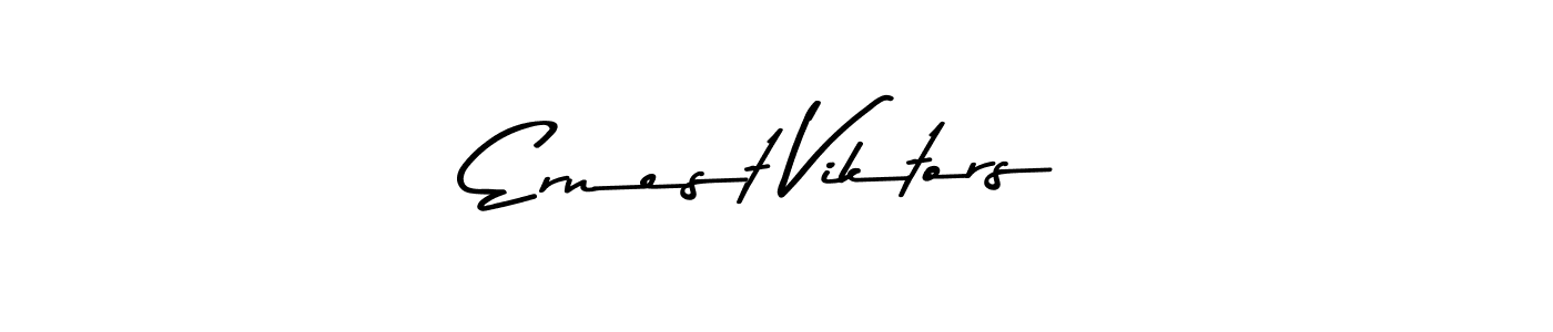 How to make Ernest Viktors name signature. Use Asem Kandis PERSONAL USE style for creating short signs online. This is the latest handwritten sign. Ernest Viktors signature style 9 images and pictures png