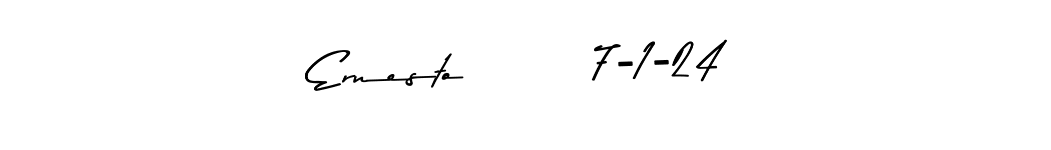 Also we have Ernesto        7-1-24 name is the best signature style. Create professional handwritten signature collection using Asem Kandis PERSONAL USE autograph style. Ernesto        7-1-24 signature style 9 images and pictures png
