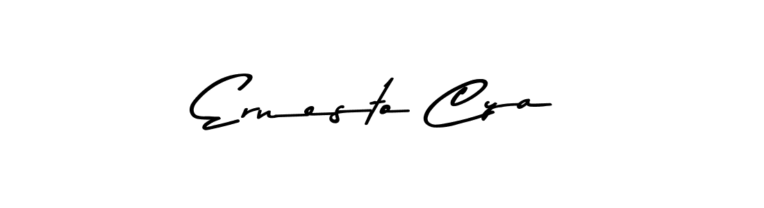Use a signature maker to create a handwritten signature online. With this signature software, you can design (Asem Kandis PERSONAL USE) your own signature for name Ernesto Cya. Ernesto Cya signature style 9 images and pictures png
