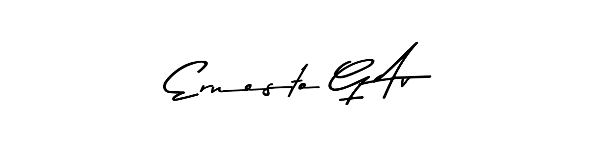 Create a beautiful signature design for name Ernesto G Av. With this signature (Asem Kandis PERSONAL USE) fonts, you can make a handwritten signature for free. Ernesto G Av signature style 9 images and pictures png