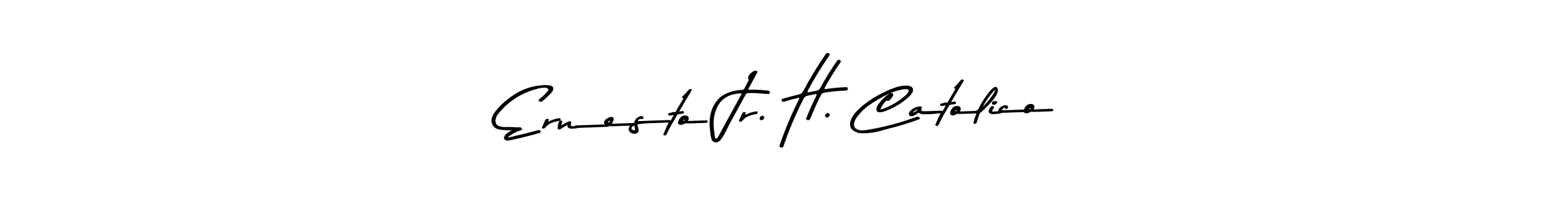 Make a beautiful signature design for name Ernesto Jr. H. Catolico. Use this online signature maker to create a handwritten signature for free. Ernesto Jr. H. Catolico signature style 9 images and pictures png