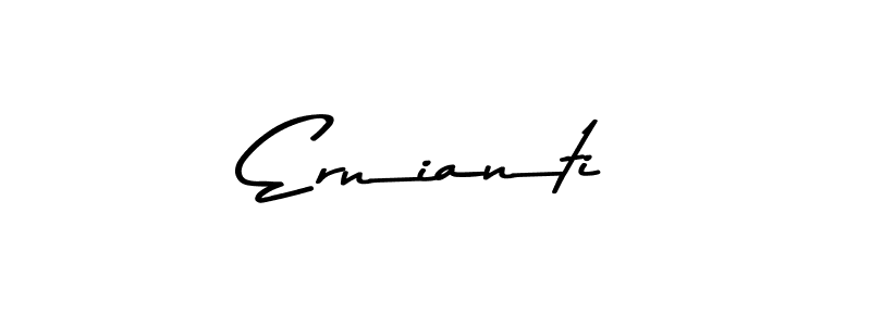 How to make Ernianti name signature. Use Asem Kandis PERSONAL USE style for creating short signs online. This is the latest handwritten sign. Ernianti signature style 9 images and pictures png