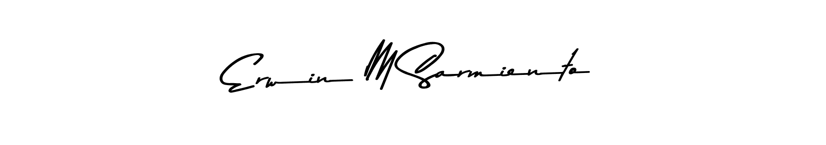 Asem Kandis PERSONAL USE is a professional signature style that is perfect for those who want to add a touch of class to their signature. It is also a great choice for those who want to make their signature more unique. Get Erwin M Sarmiento name to fancy signature for free. Erwin M Sarmiento signature style 9 images and pictures png