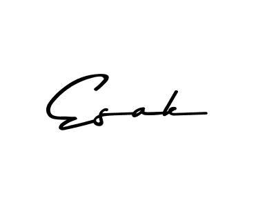 Create a beautiful signature design for name Esak. With this signature (Asem Kandis PERSONAL USE) fonts, you can make a handwritten signature for free. Esak signature style 9 images and pictures png