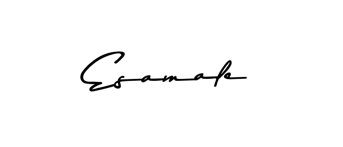 How to make Esamale name signature. Use Asem Kandis PERSONAL USE style for creating short signs online. This is the latest handwritten sign. Esamale signature style 9 images and pictures png