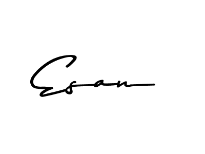 Use a signature maker to create a handwritten signature online. With this signature software, you can design (Asem Kandis PERSONAL USE) your own signature for name Esan. Esan signature style 9 images and pictures png