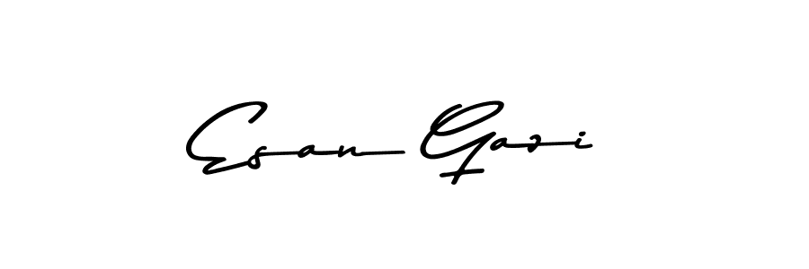 Design your own signature with our free online signature maker. With this signature software, you can create a handwritten (Asem Kandis PERSONAL USE) signature for name Esan Gazi. Esan Gazi signature style 9 images and pictures png