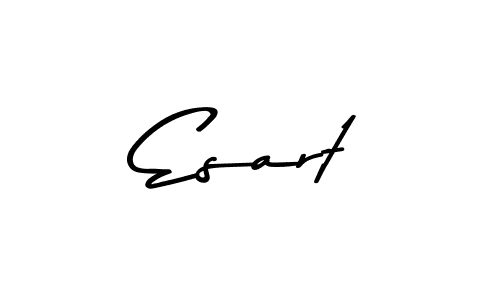 How to make Esart name signature. Use Asem Kandis PERSONAL USE style for creating short signs online. This is the latest handwritten sign. Esart signature style 9 images and pictures png