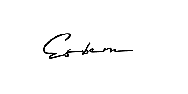 Design your own signature with our free online signature maker. With this signature software, you can create a handwritten (Asem Kandis PERSONAL USE) signature for name Esbern. Esbern signature style 9 images and pictures png