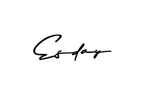 Make a beautiful signature design for name Esday. With this signature (Asem Kandis PERSONAL USE) style, you can create a handwritten signature for free. Esday signature style 9 images and pictures png