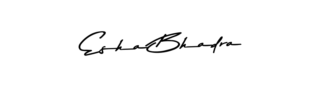 Create a beautiful signature design for name Esha Bhadra. With this signature (Asem Kandis PERSONAL USE) fonts, you can make a handwritten signature for free. Esha Bhadra signature style 9 images and pictures png