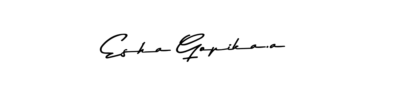 Make a short Esha Gopika.a signature style. Manage your documents anywhere anytime using Asem Kandis PERSONAL USE. Create and add eSignatures, submit forms, share and send files easily. Esha Gopika.a signature style 9 images and pictures png