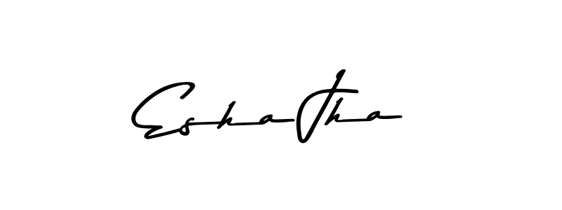 Design your own signature with our free online signature maker. With this signature software, you can create a handwritten (Asem Kandis PERSONAL USE) signature for name Esha Jha. Esha Jha signature style 9 images and pictures png