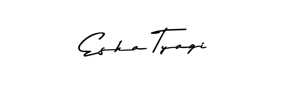 Use a signature maker to create a handwritten signature online. With this signature software, you can design (Asem Kandis PERSONAL USE) your own signature for name Esha Tyagi. Esha Tyagi signature style 9 images and pictures png